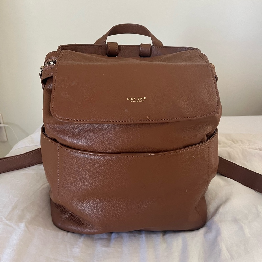 Mina Baie genuine  kinney diaper bag, backpack